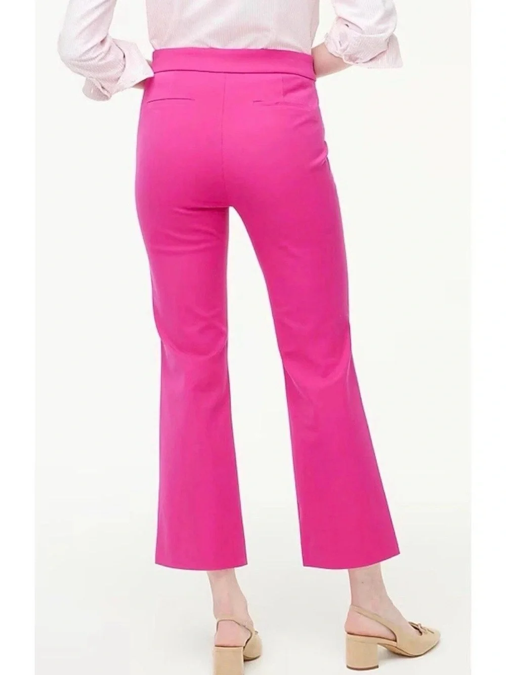 J. Crew Bright Fuchsia Cropped Boot-Cut Pants